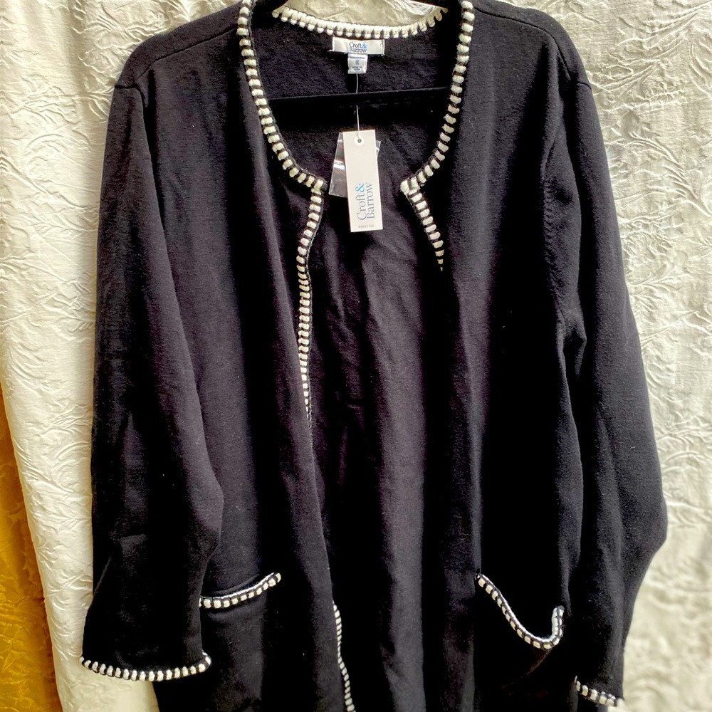 1X Womens Croft & Barrow open sweater